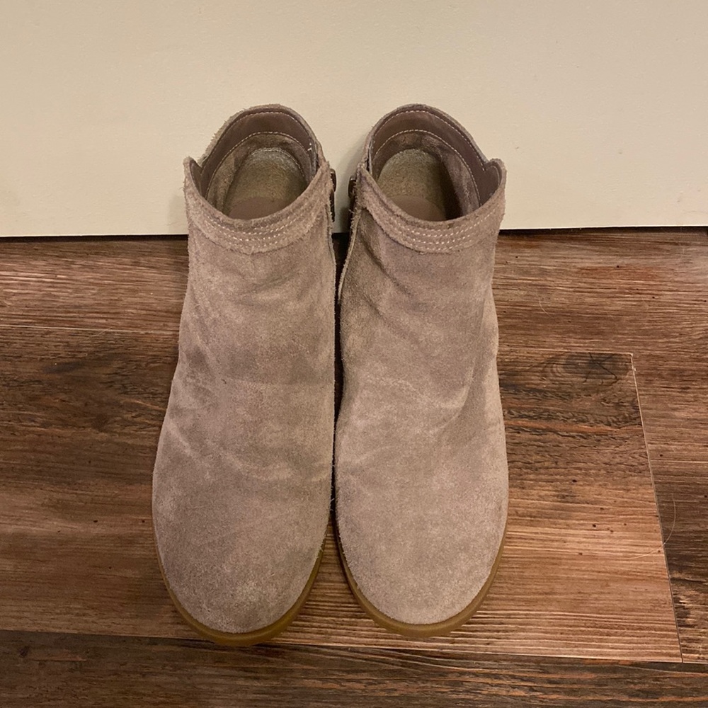 Grey ankle booties